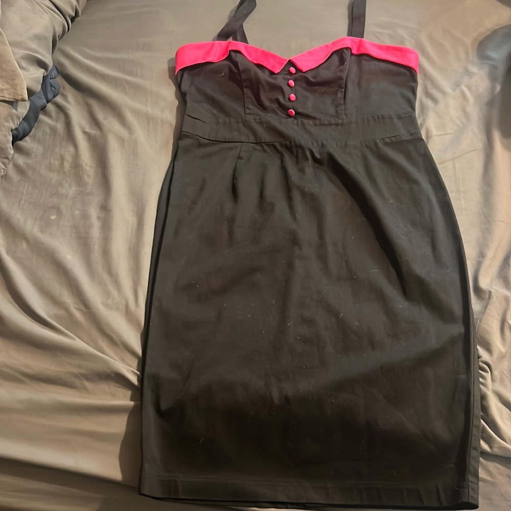 Black and pink dress